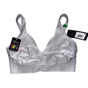 Bali Comfort Bra Style DF3484 Silver Seamless Side Back Support Large NEW